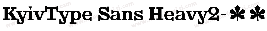 KyivType Sans Heavy2字体转换